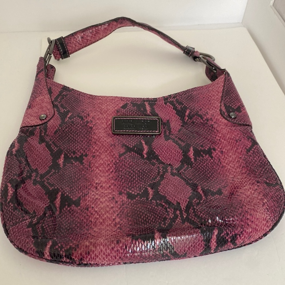 Nine West Fuchsia Faux Snake Skin Purse. Clutch no brand.